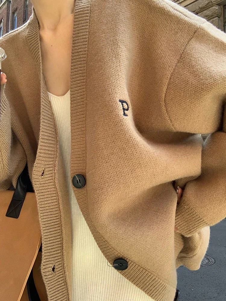 

Solid Woolen Cape Coat for Women Autumn Winter Woman Clothing Button Up Cardigan Sweater Female Coats Outfits New In Outerwears