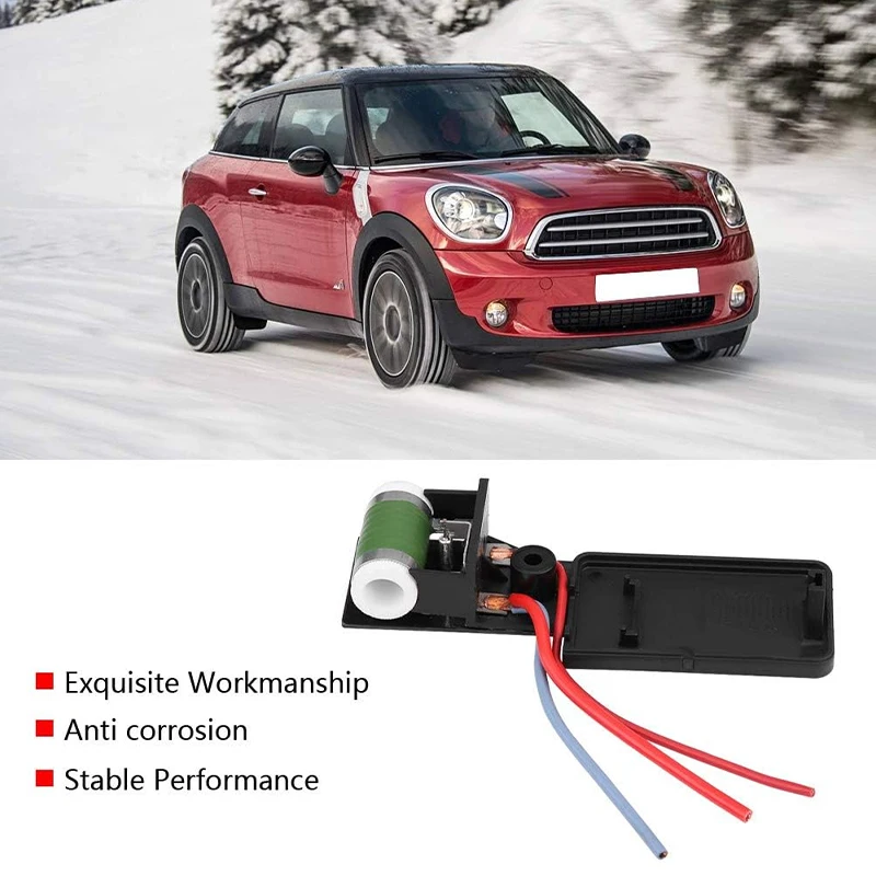 Fan Motor Resistor Compatible with Mini Cooper R50 R52 R53 2001 to 2006 Durable Car Engine Blower Fan Resistor 17117541092R