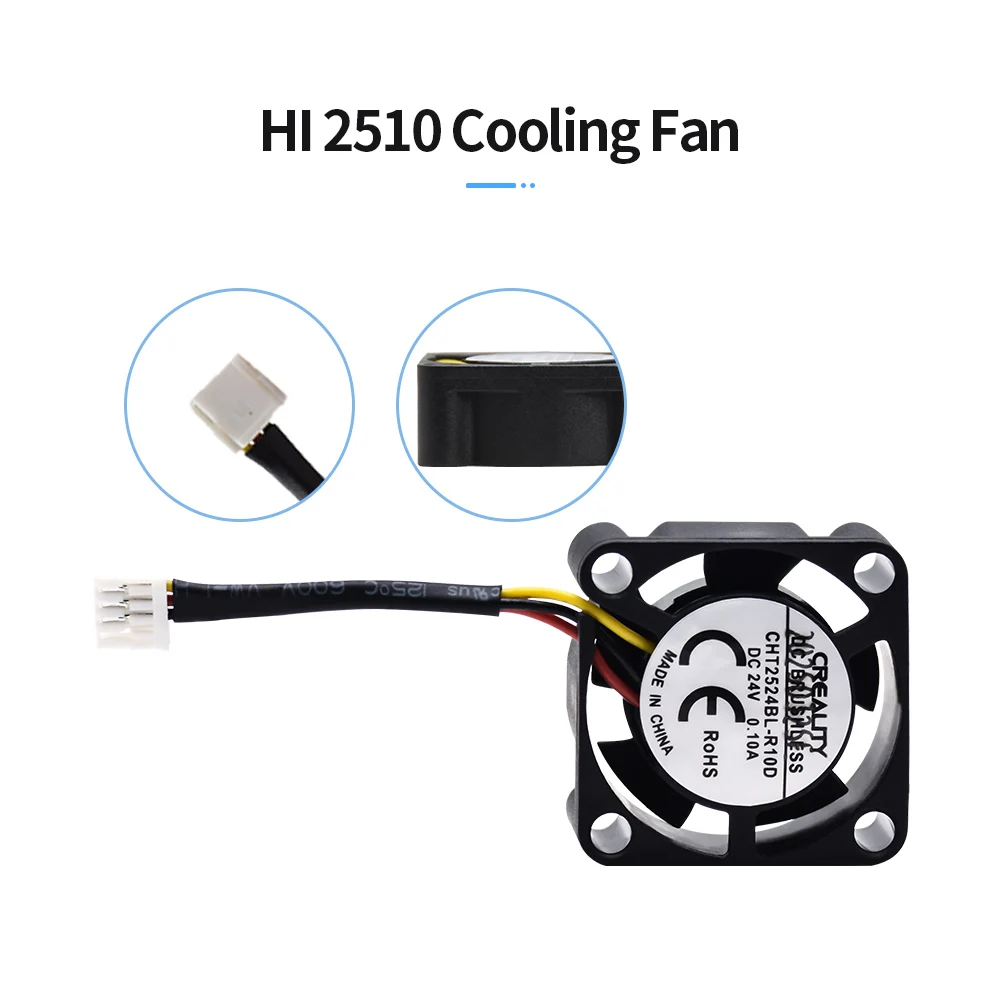 HI 2510 NEW Fan With Double Ball Bearing Cooler Brushless Chipset Heatsink Mini Cooling Fan 25x25x10MM DC 24V 3D Pinter Parts