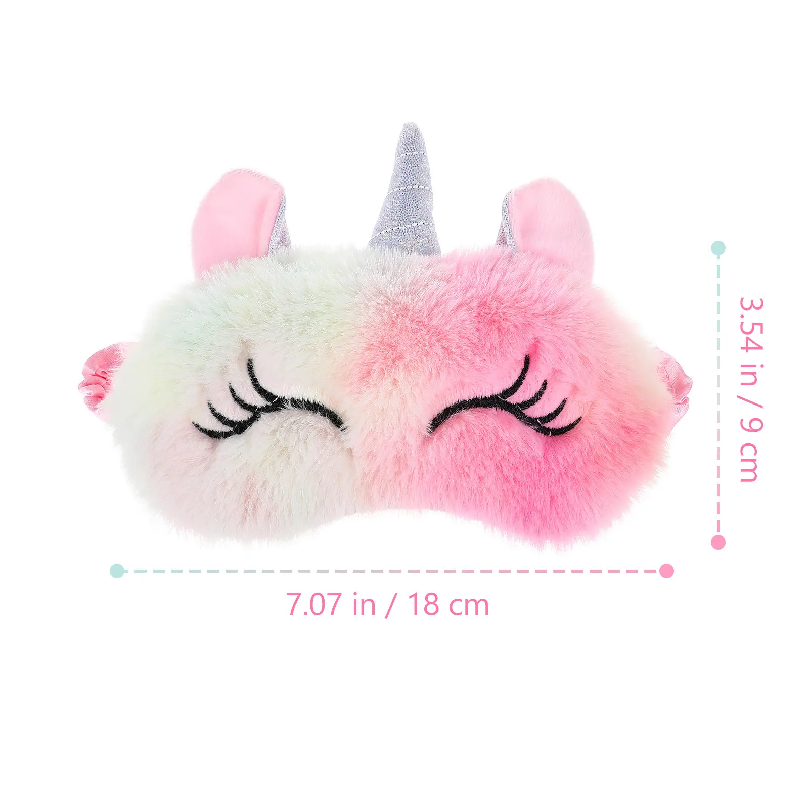 Unicorn Ice Cream Sleep Mask – Soft Silk Cotton Eye Cover, Adjustable for Home & Travel