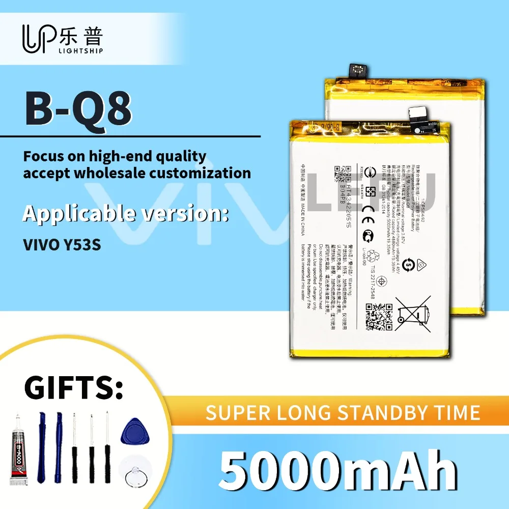 

Phone Lithium Battery B-Q8 5000mAh for VIVO Y53S Original Battery with Tool Kits Phone Replacement Battery B-Q7 for VIVO Y53S