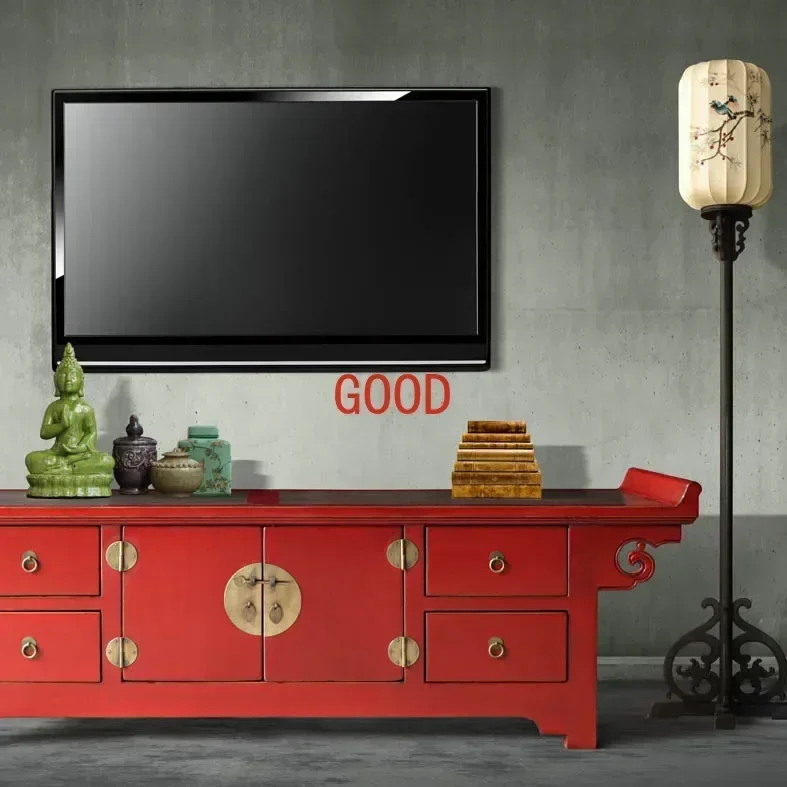 TAOChinese Retro Bedroom Solid Wood Small Apartment Side Cabinet Locker