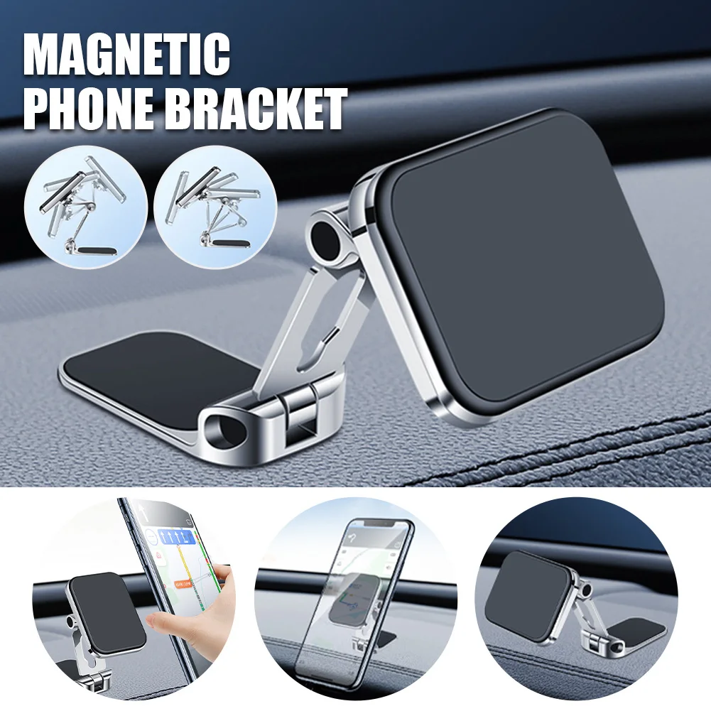 

Universal Magnetic Phone Bracket For Car Foldable Mini Phone Holder 360° Adjustable Car Phone Mount 8 Strong Magnets Phone Stand