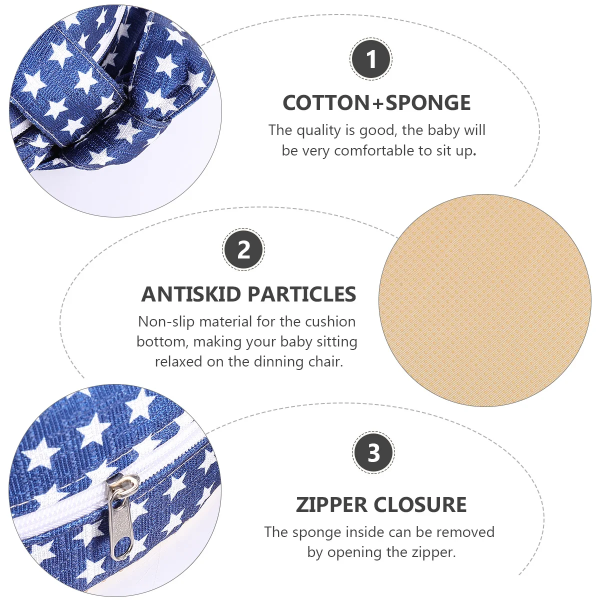 

Подушка для детского обеденного стула, подушка для сиденья для малышей, круглая мебель, подходящая толстая подушка для удобного сидения, регулируемая высота