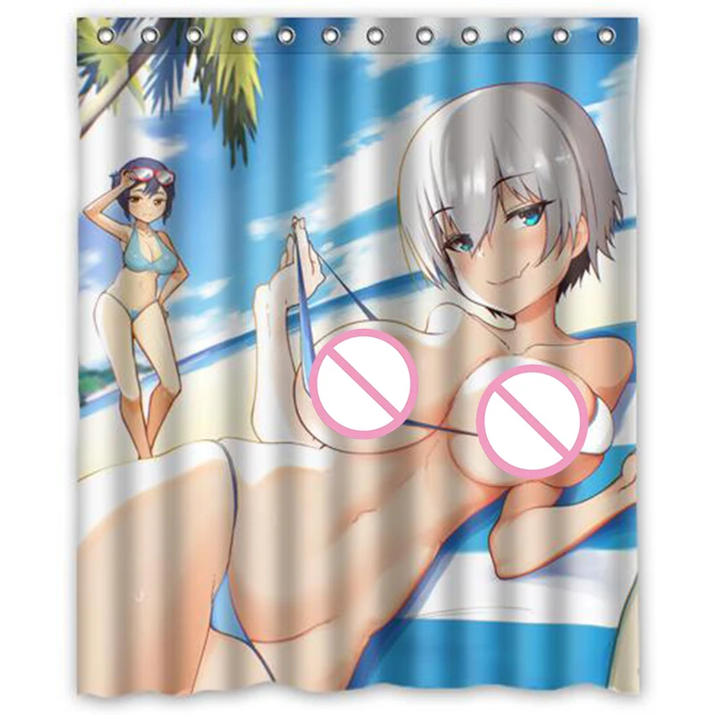 

150x180 см аниме Tsuki Uzaki Uzaki-chan костюм коровы косплей персонализированный полиэстер водостойкая занавеска для душа
