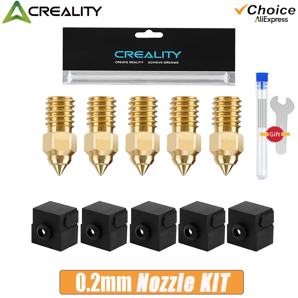 Creality Offizielle Ender 3 V3 SE Düsen 0,4 mm 5 Stück Hochgeschwindigkeits-Messingdüsen M6 Hotend-Extruderdüse für Ender 5 S1/Ender 7 – Detail 1