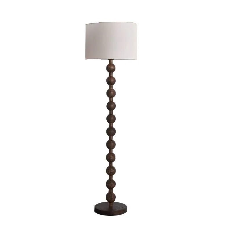 

French medieval living room floor lamp American retro solid wood bedroom bed and breakfast lamp wabi sandy wind