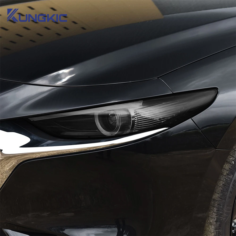 

TPU Car Headlight Protective Film For Mazda 3 Axela BP 2019 2020 2021 2022 2023 2024 2025 Anti-Scratch Transparent Smoked Black