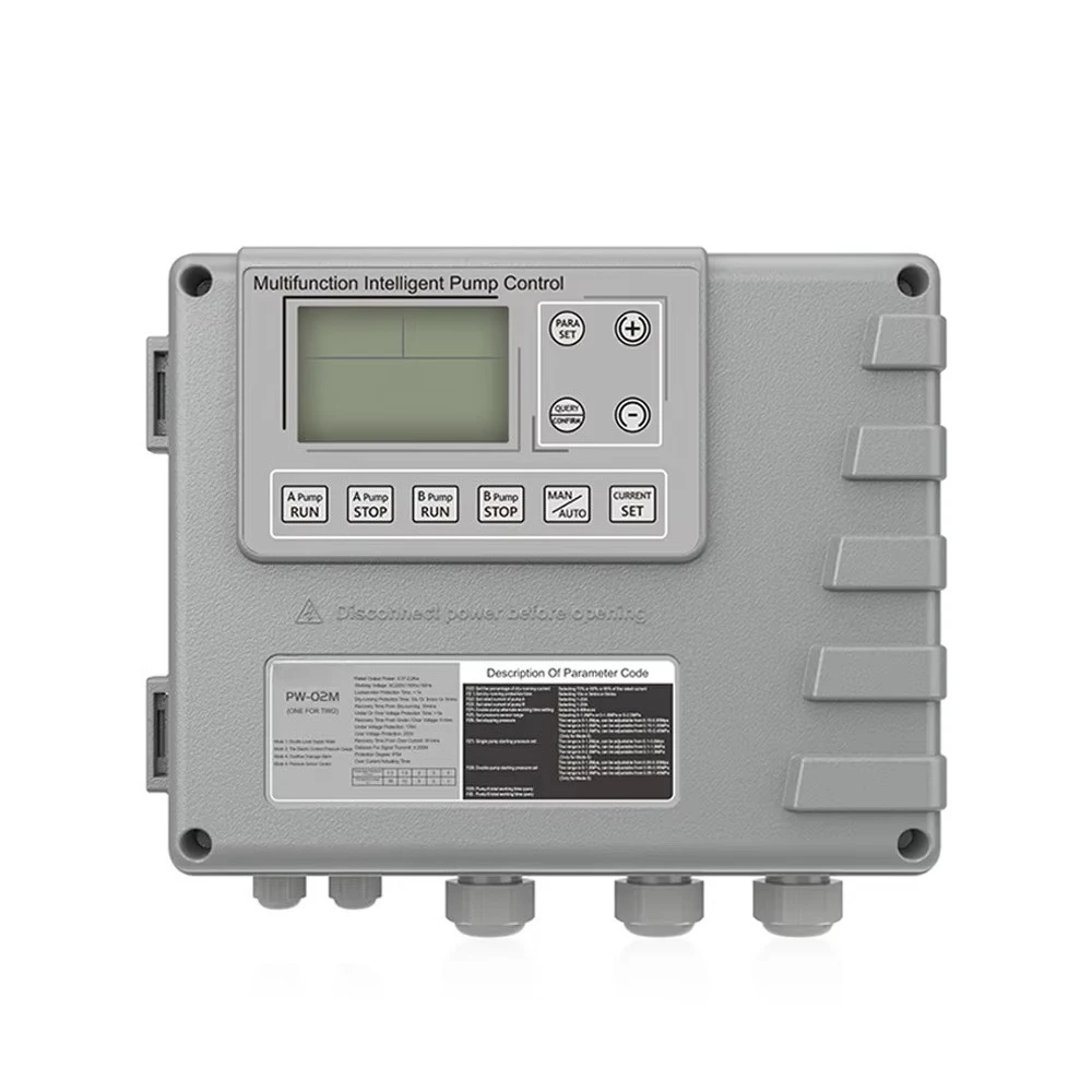 

Intelligent water pump control box 0.37-2. 2kw deep well pump with air switch
