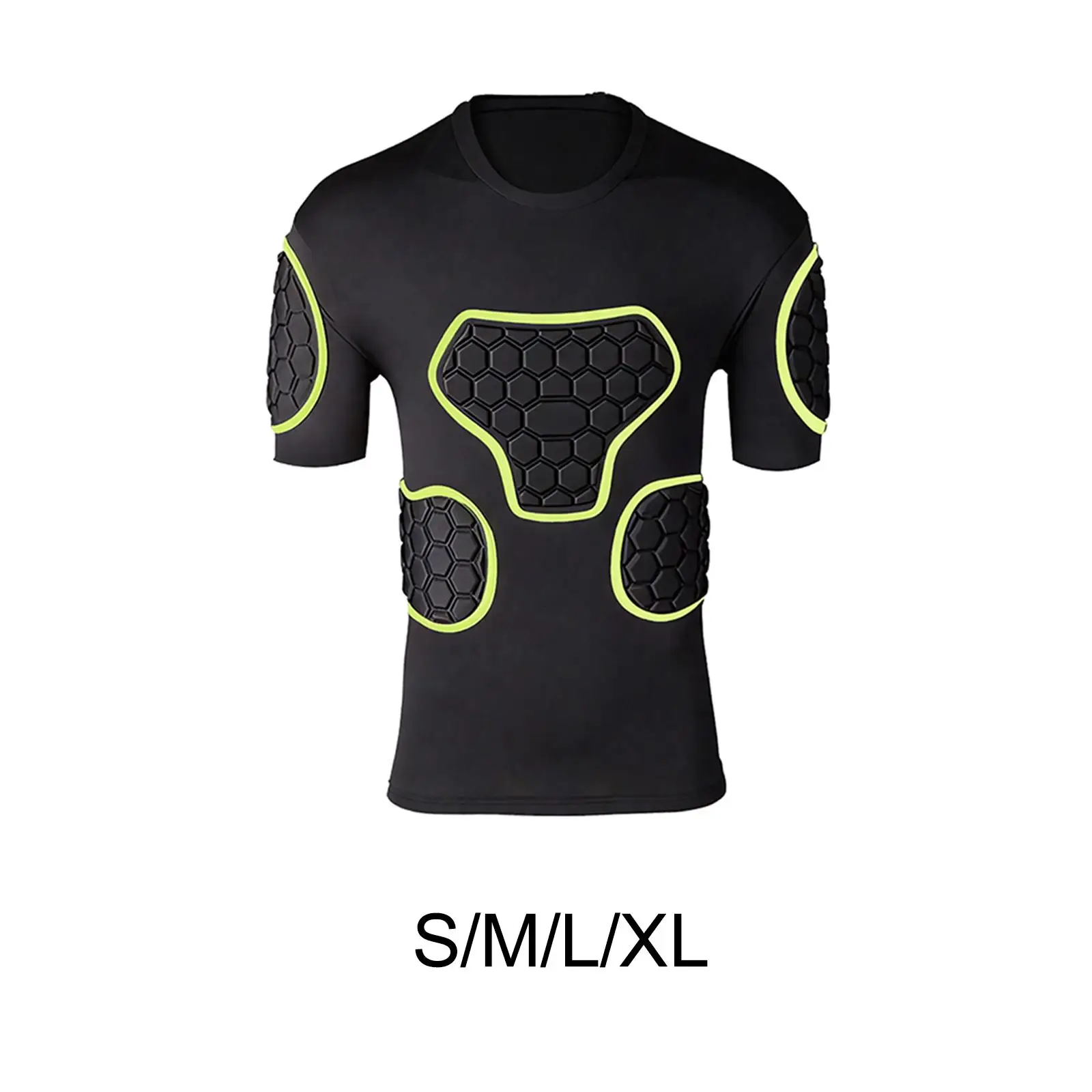 Men EVA Padded Football Compression Shirt Versatile Breathable Rib Protector