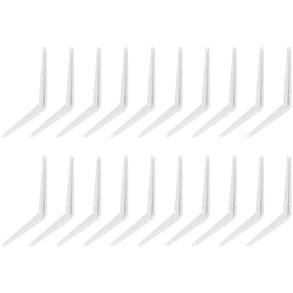 

20Pcs Wall Shelf Brackets Triangle Iron Heavy Duty DIY Floating Shelf Supports for Home Office Decorative Wall Mounted Bracket