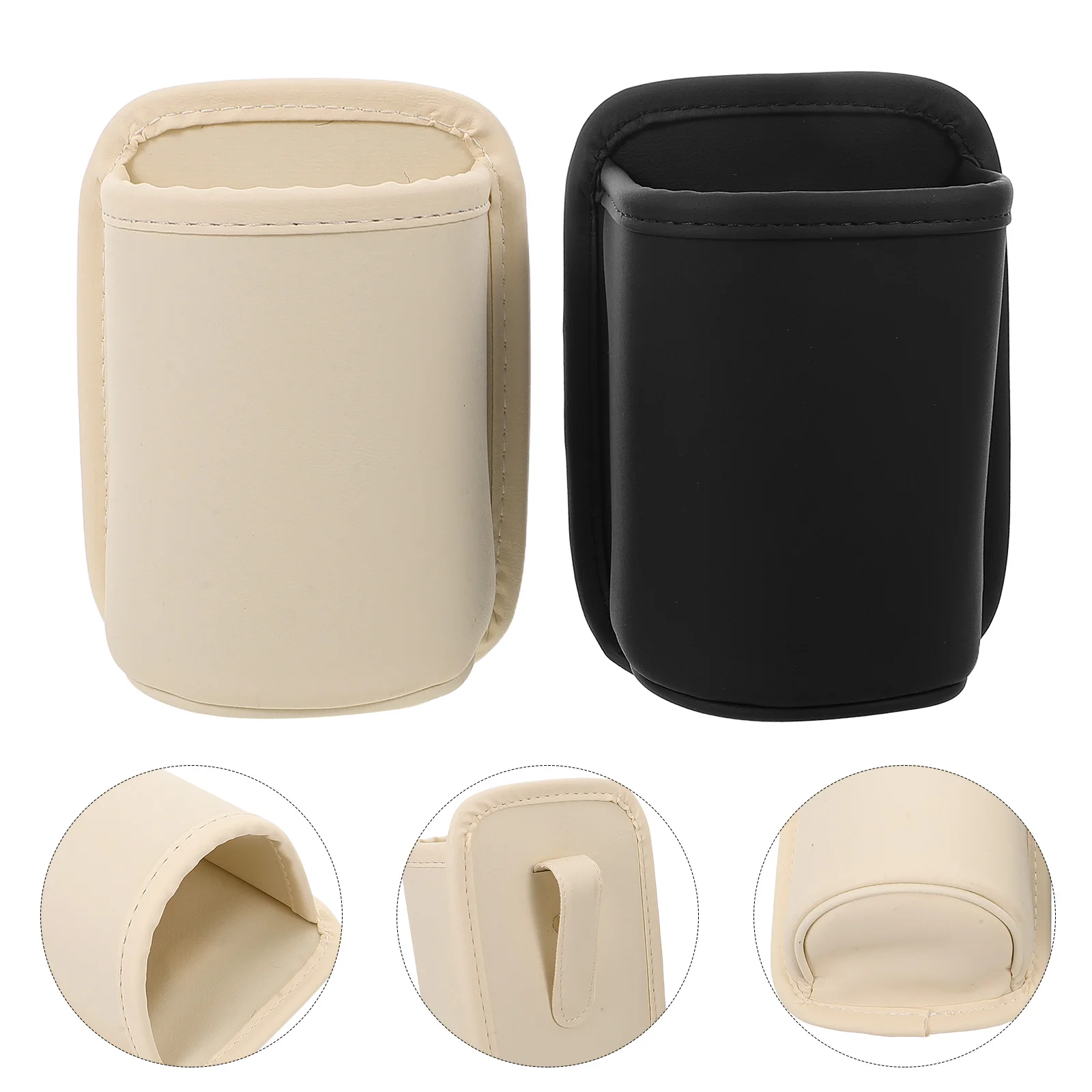 

2pcs Car Cup Holder Inserts Back Seat Mug Drinks Holders Universal Fit PU Material Space-Saving Secure Bottle Tumbler Coffee
