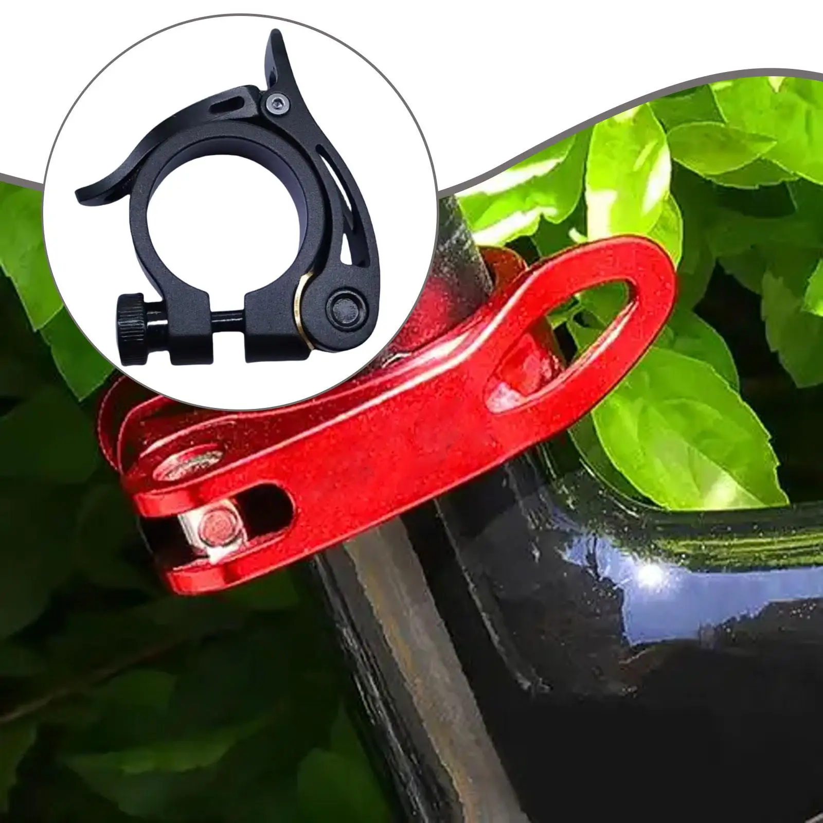 

Quick Release Bicycle Seatpost Tube Clip 31.8mm for Folding Bike, Spare Parts Replacement Aluminum Alloy