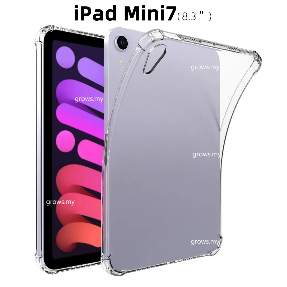 

For iPad Mini 7 Case 2024 mini A17 Pro TPU Silicon Transparent Cover Funda For iPad Mini 6 Case For iPad Mini7 Cover 8.3 inch