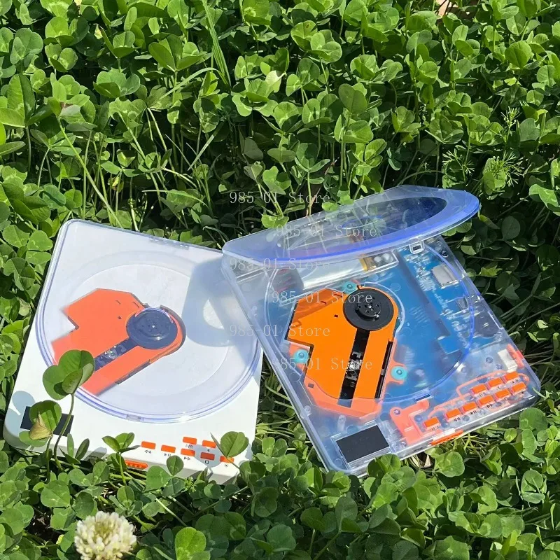 Trendy Transparent CD Player, Portable Walkman for English Learning, CD & MP3 Player with Repeater Function