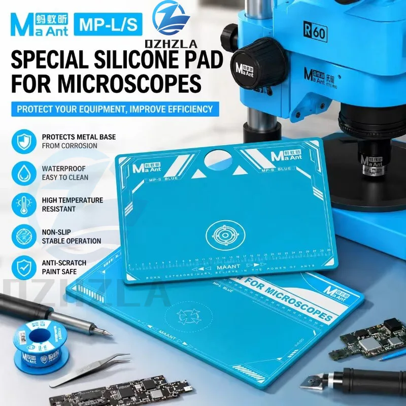 MaAnt MP‑L/S Microscope Silicone Pad Anti‑Corrosion Base Protector for Mobile Phone Motherboard Soldering PCB Repair Tools