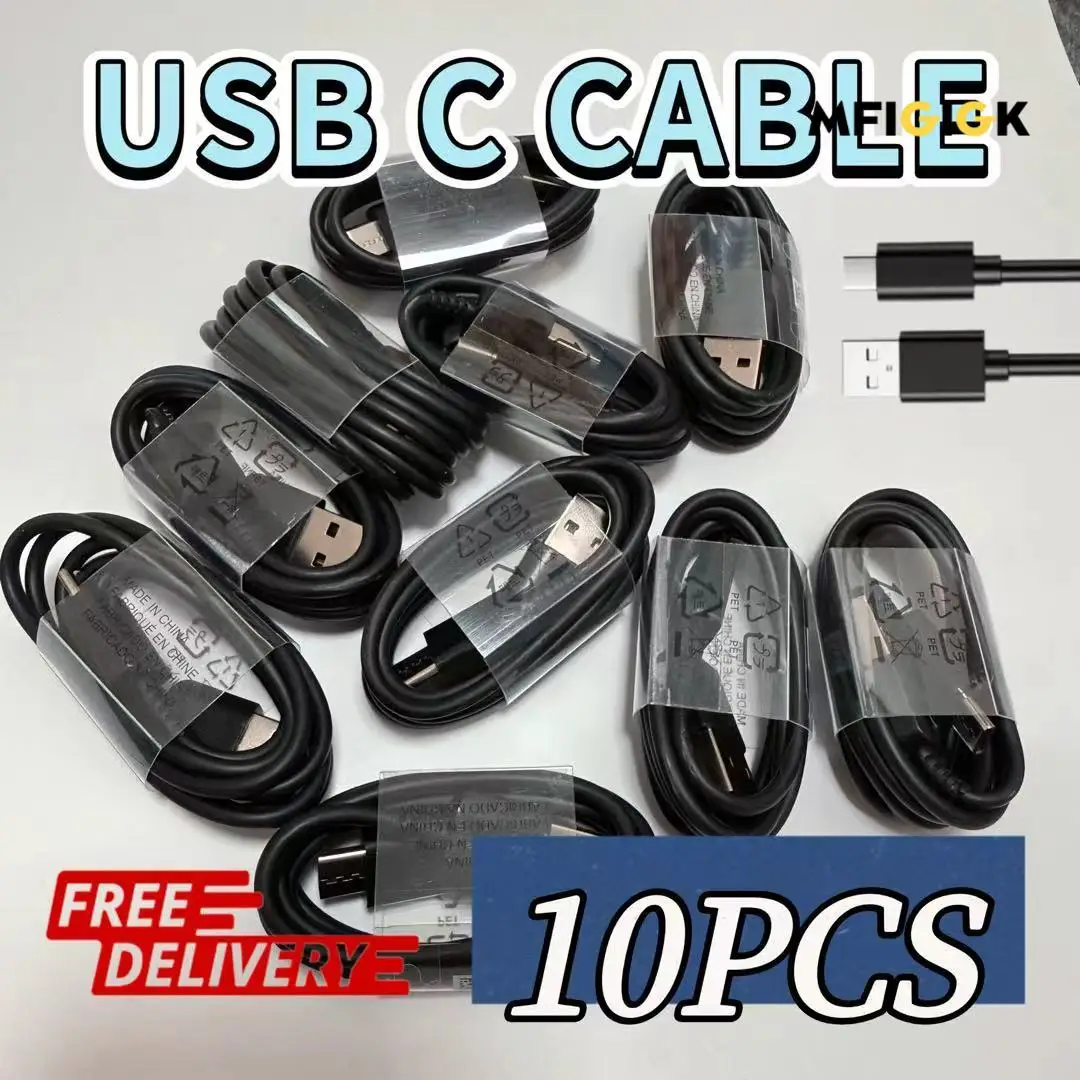 

MFIGlGK 10pcs Lot Type C Android Charger Data Lead Fast Charging USB C Cable Cord 4ft