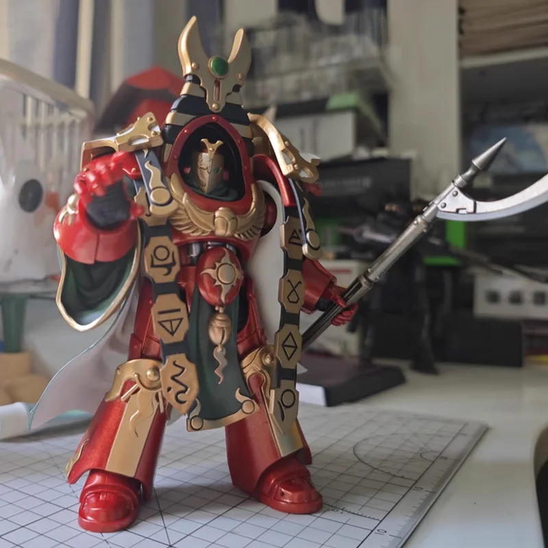 JOYTOY Thousand Sons Legion Praetor in Cataphractii Terminator Armor 1/18 Figurka akcji Warhammer 40K Lalka Model żołnierza Zabawki