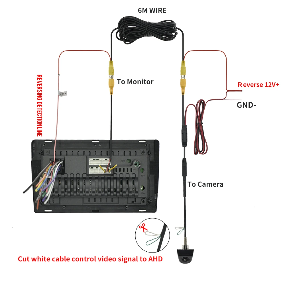 Car Rear View Camera Universal Night Vision Backup Parking Reverse Waterproof  Wide Angle HD Color Image