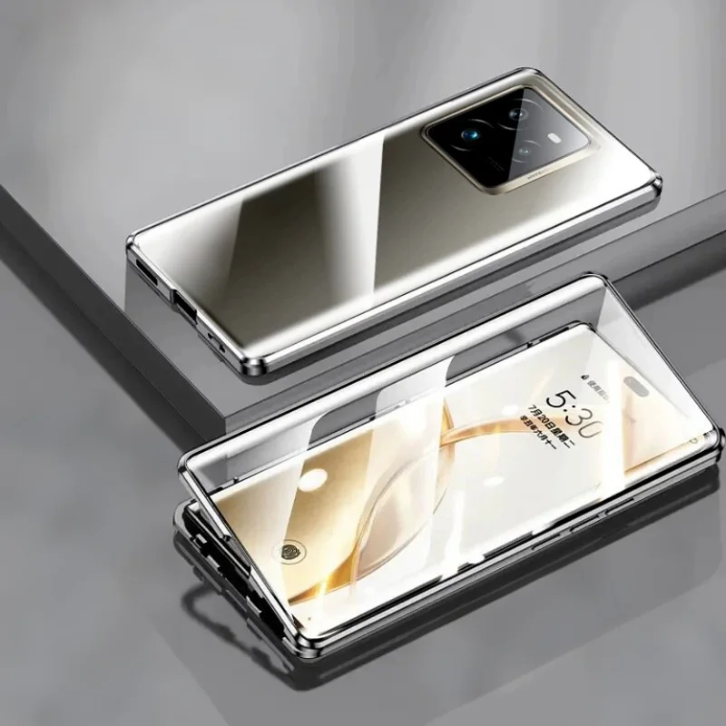 

Double Sided Tempered Glass Magnetic Metal Phone Case for Realme GT 7 Pro Camera Lens Protection for Realme GT 6 6T Cover Cases