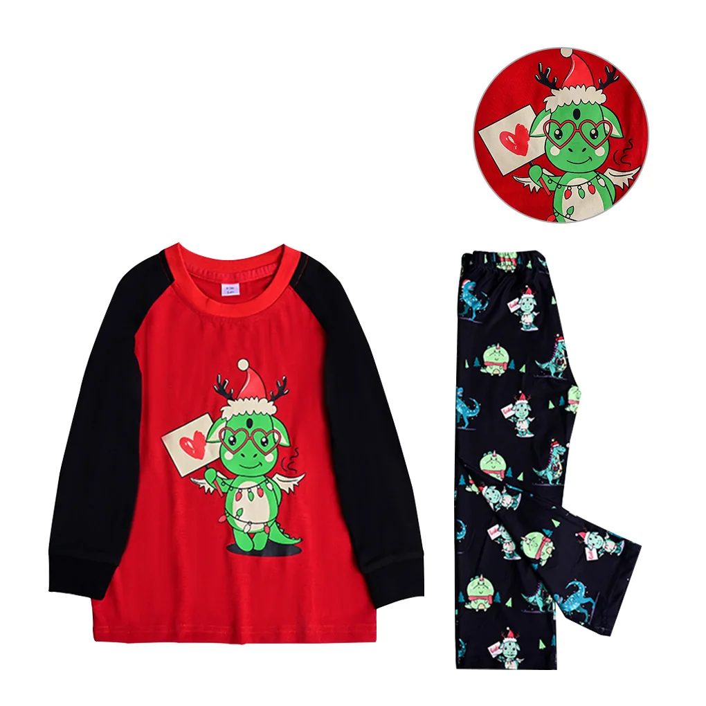 

Семейный комплект пижам с животными принтами, рождественская одежда для родителей и детей, эластичная повседневная одежда, для детей 8-9 лет