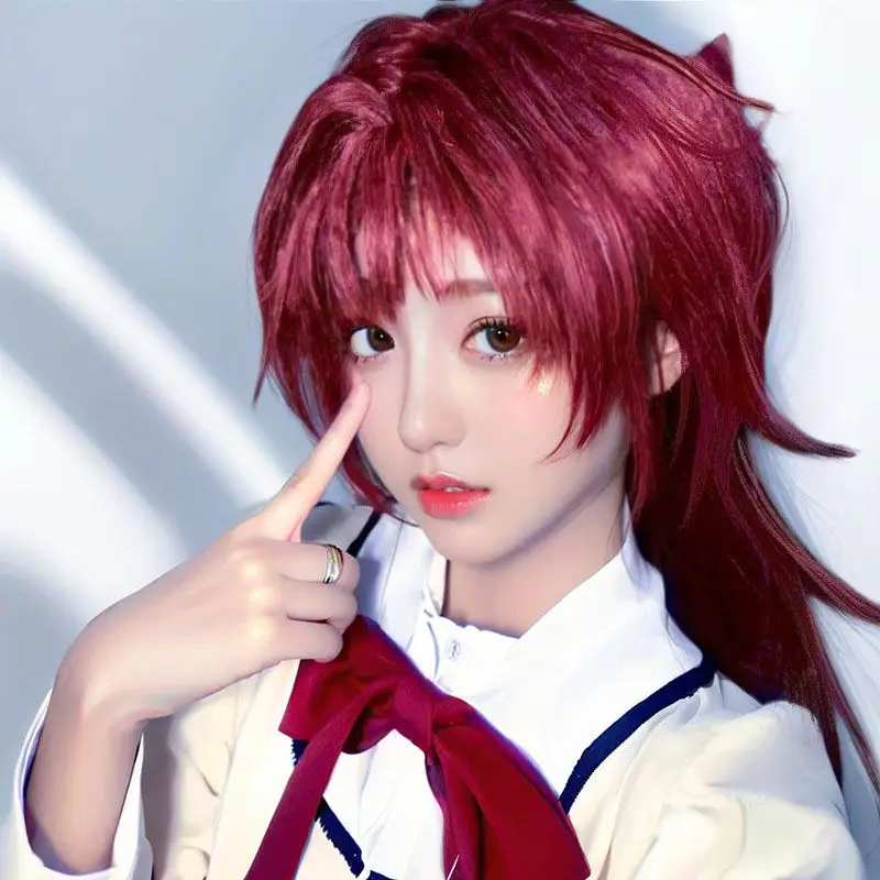 ‌Anime Character Wig - Sakura Masuko Cosplay Hair, Long Straight Synthetic Wig, Convention Costume