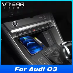 Car Wireless Charger 15W Fast Phone Charging Panel Adapter For Audi Q3 RS3 Interior Modification Accessories 2021-2023