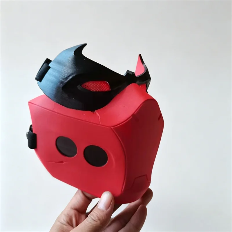Anime Red Hood Jason Todd Cosplay Mask Superhero Half Face Masker Helmet Halloween Adult Unisex Accessories Costume Party Prop view 3