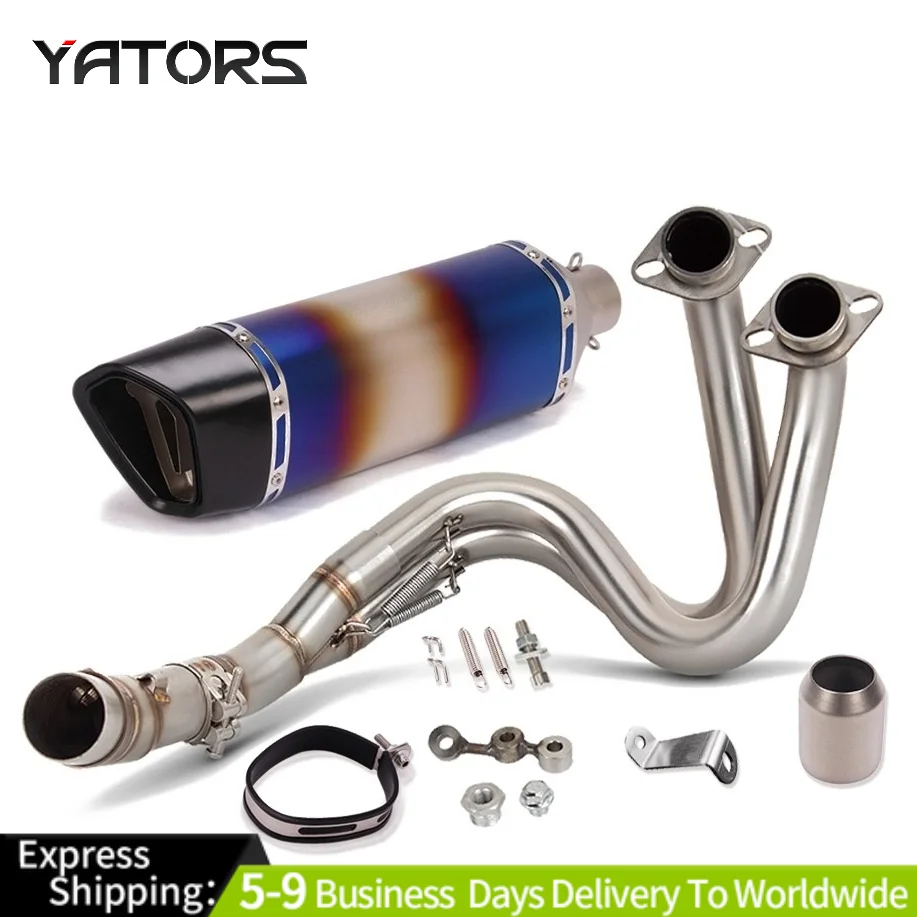 

For Kawasaki Ninja 650 Z650 17-19 Full System Exhaust Tips Blue Header Pipe Exhausts Pipes Exhaust Systems