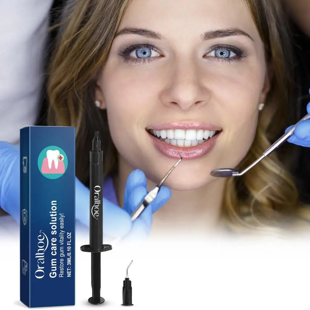 Peppermint Gum Care Solution 3ml Precision Applicator Oral Gel Daily Gum Line Care Fresh Mouth Dental Hygiene Support
