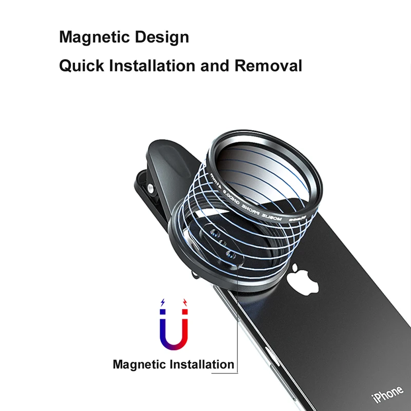 Kase 41มม.แม่เหล็กโทรศัพท์มือถือเลนส์กรอง,CPL/Soft GND1.2/ND/Neutral Night/ริ้วสีฟ้าสำหรับ iPhone Samsung Huawei Android