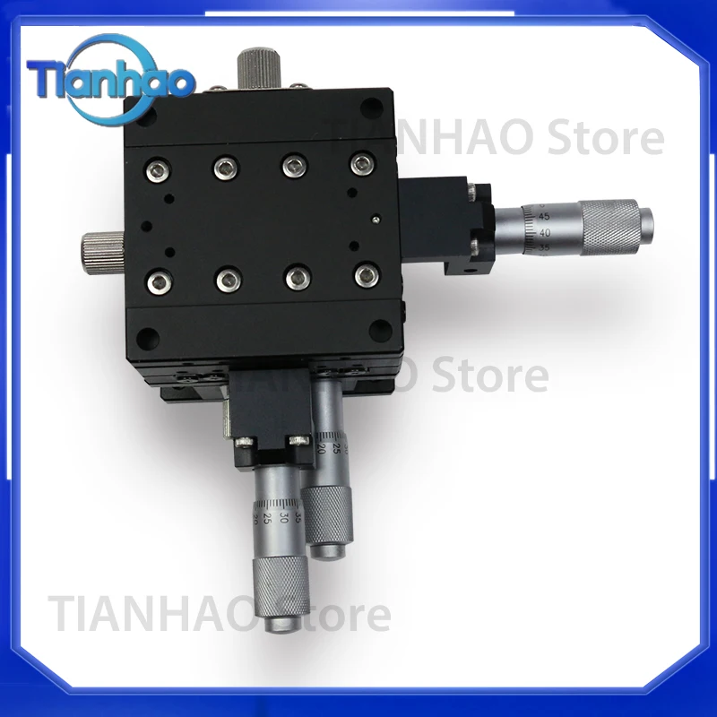 Precision Fine-Tuning Platform for XYZ60-C Three-Axis Optical Stage with LM-60 Linear Guide Slide Load Capacity 29.4N 3kgf