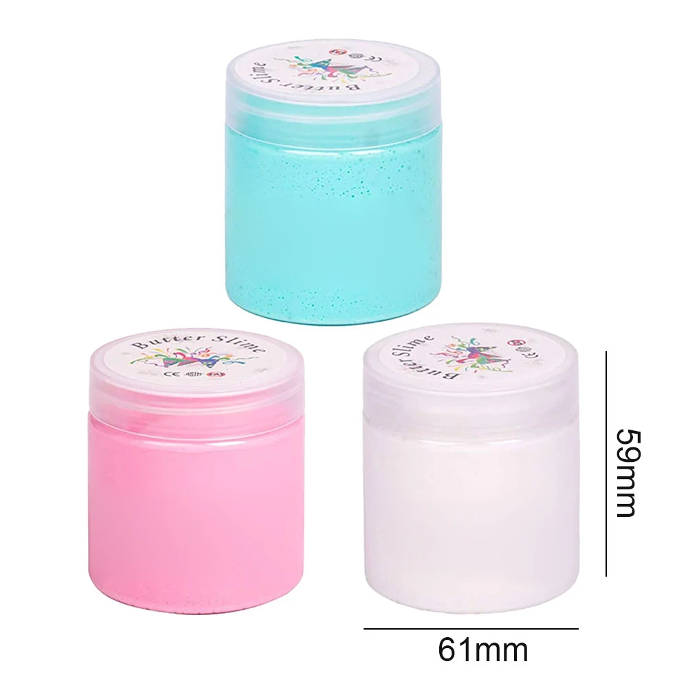 3 pçs modelagem argila não pegajosa melancia sorvete algodão lama kit brinquedo diy antiestresse elástico descompressão presente de natal