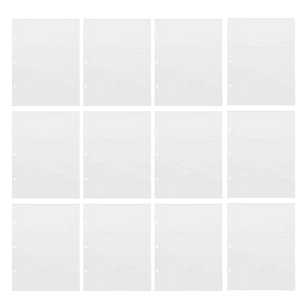 

20Pcs Banknote Storage Album PVC Clear Sleeves Lightweight Money Collector Holder Sleeves Stamp Album