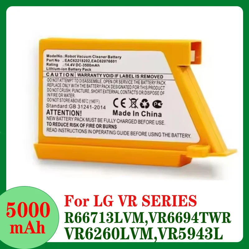 2025 EAC62218205 For LG Sweeping Mopping Robot Battery VR6260LVM VR6540LV R76CIM VR5940L VR6540VL EAC60766107 Vacuum Cleaner