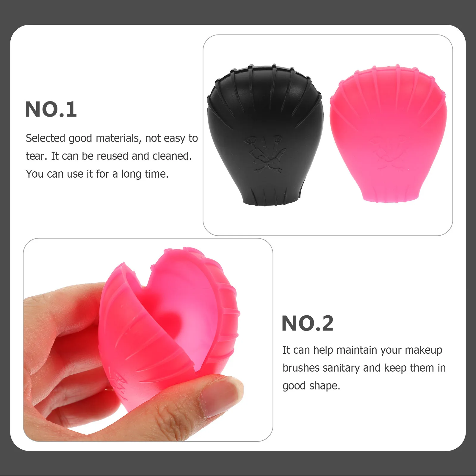 6 قطع من أغطية فرش المكياج من السيليكون، أكمام واقية لفرشاة السفر، منظم تخزين المكياج، قابل لإعادة الاستخدام