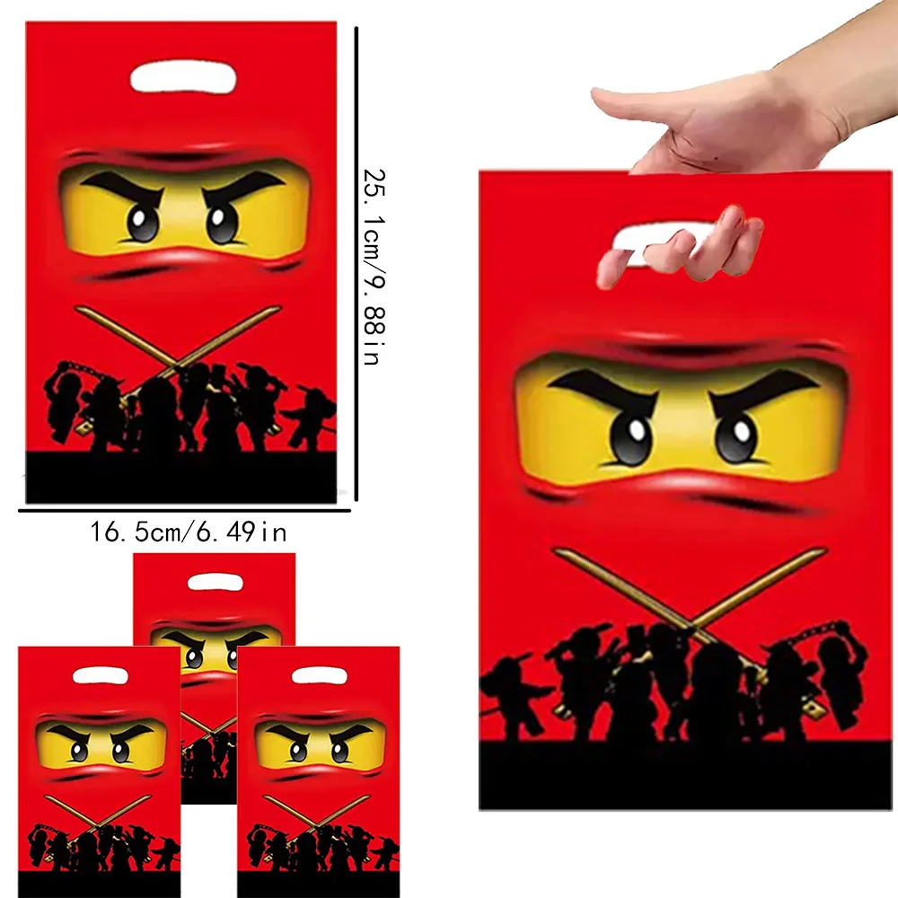 Sac cadeau Ninja de dessin animé, décorations de fête d'anniversaire, sacs cadeaux de fête, remplisseurs de cadeaux pour invités, anniversaires pour enfants, fête prénatale