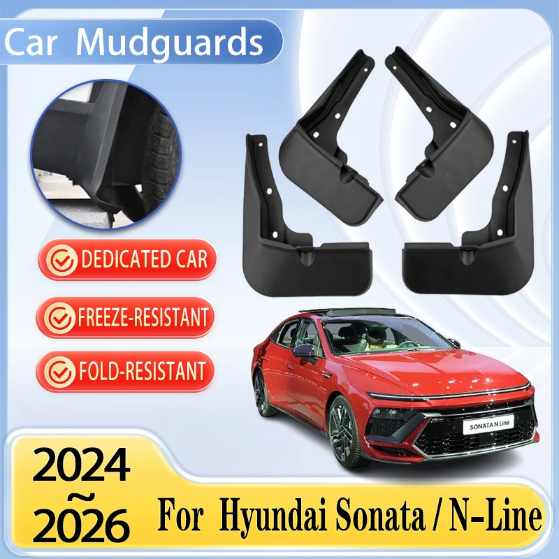 

Car Mudguards For Hyundai Sonata N Line DN8 2024 2025 2026 Splash-proof Mud Guard Flap Splas Splash Guard Fender Car Accessories