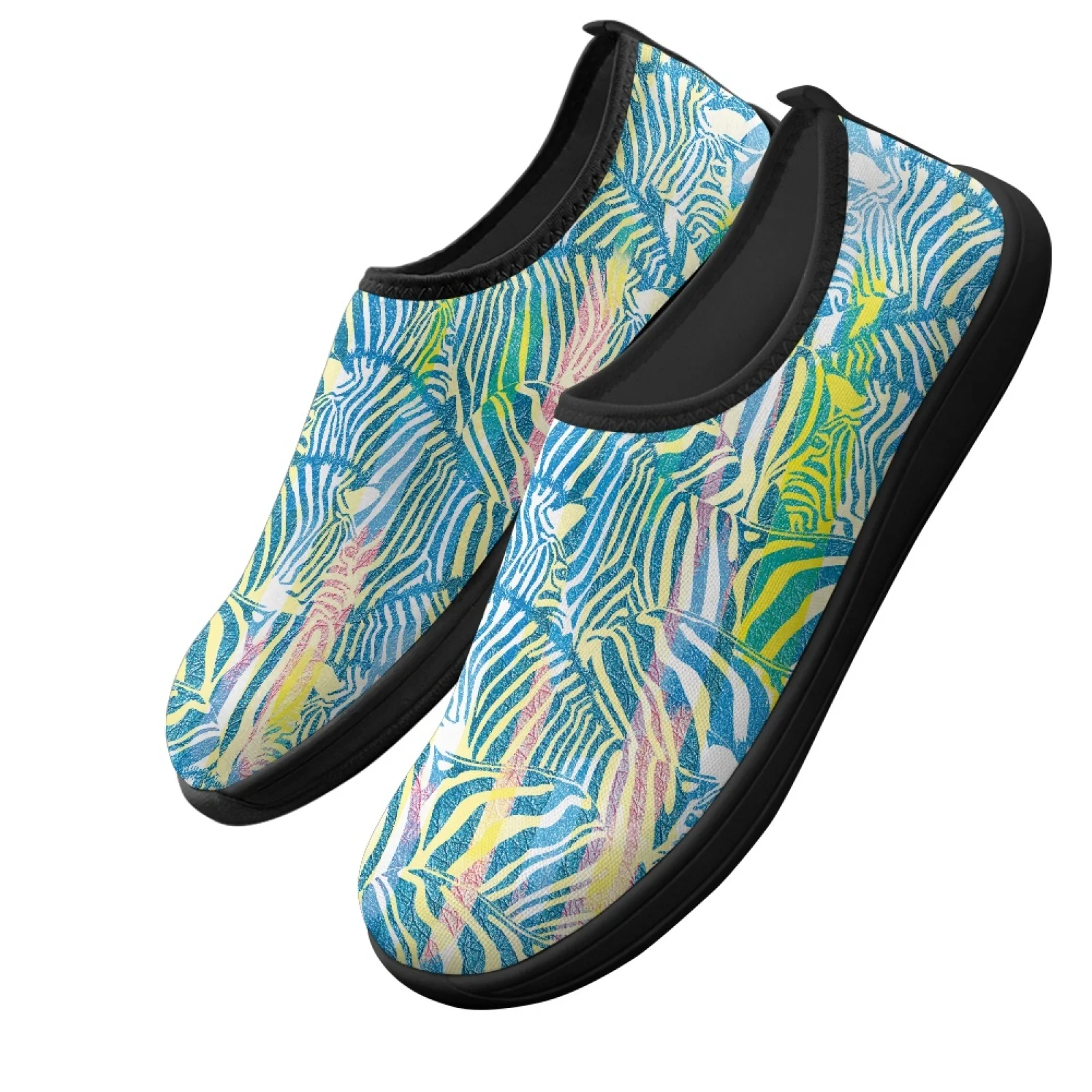 PENSTROLL Non-Slip Sneakers Lightweight Casual Sneakers for Summer Men Tropical Leaf Wave