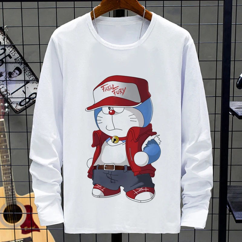 

New Trendy Girls' Clothing 3D Printed Anime Robot Cat Clothing, Cute Style Casual Long Sleeved Top for Home and Outdoor Sports
