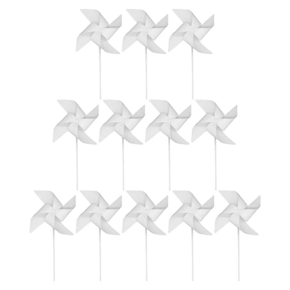 

12 Pcs Coloring Pinwheel Miniature Blank Toy for Kids DIY Paper Pinwheels Suite