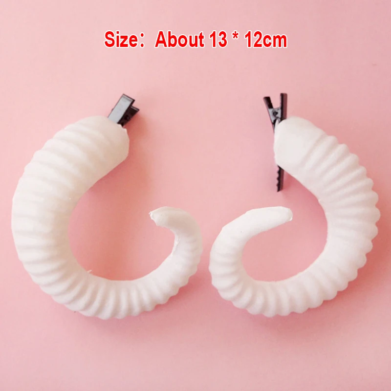 Devil Horn Hair Barrettes Cosplay Sheep Horns Hairpin Costumes Prop Hair Accessories  Halloween Party Decorate