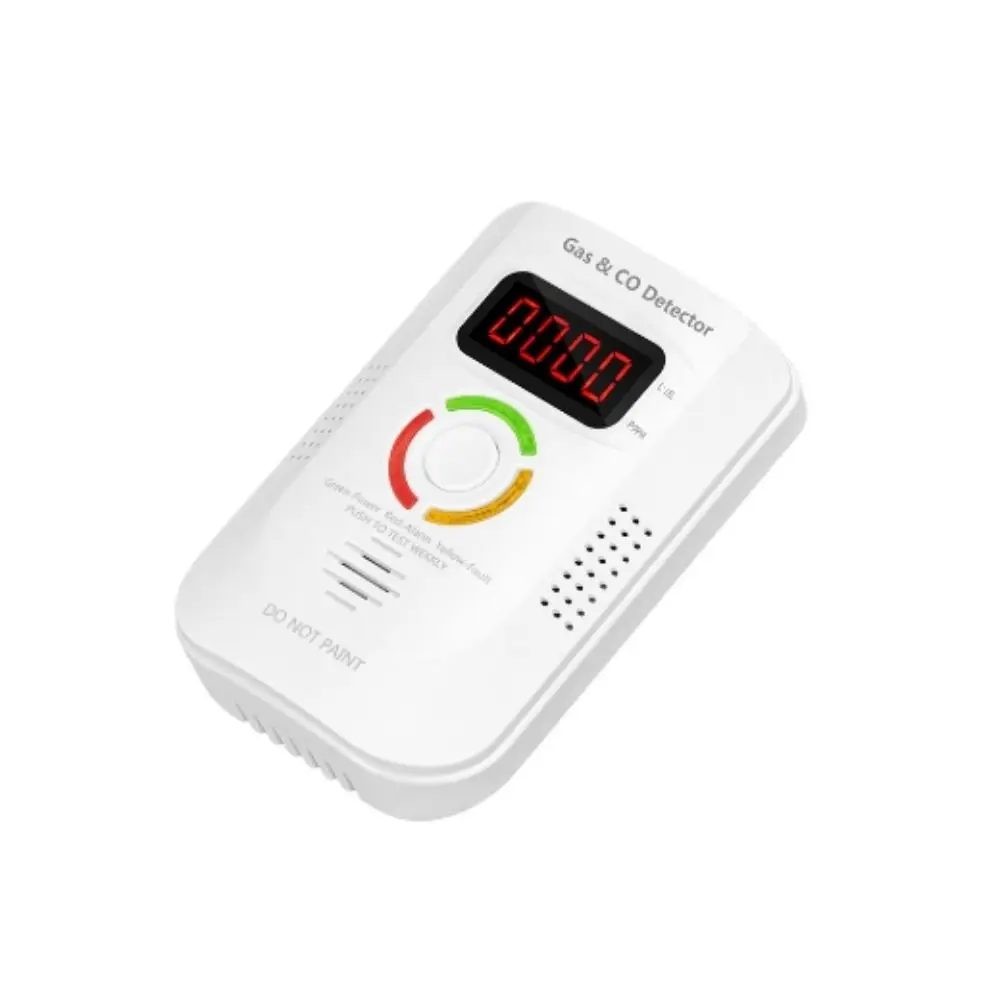 Environmental Sensors Gas Detection System Temperature Humidity Sensors Sound Warning Gas Alarm LCD Display US EU Plug