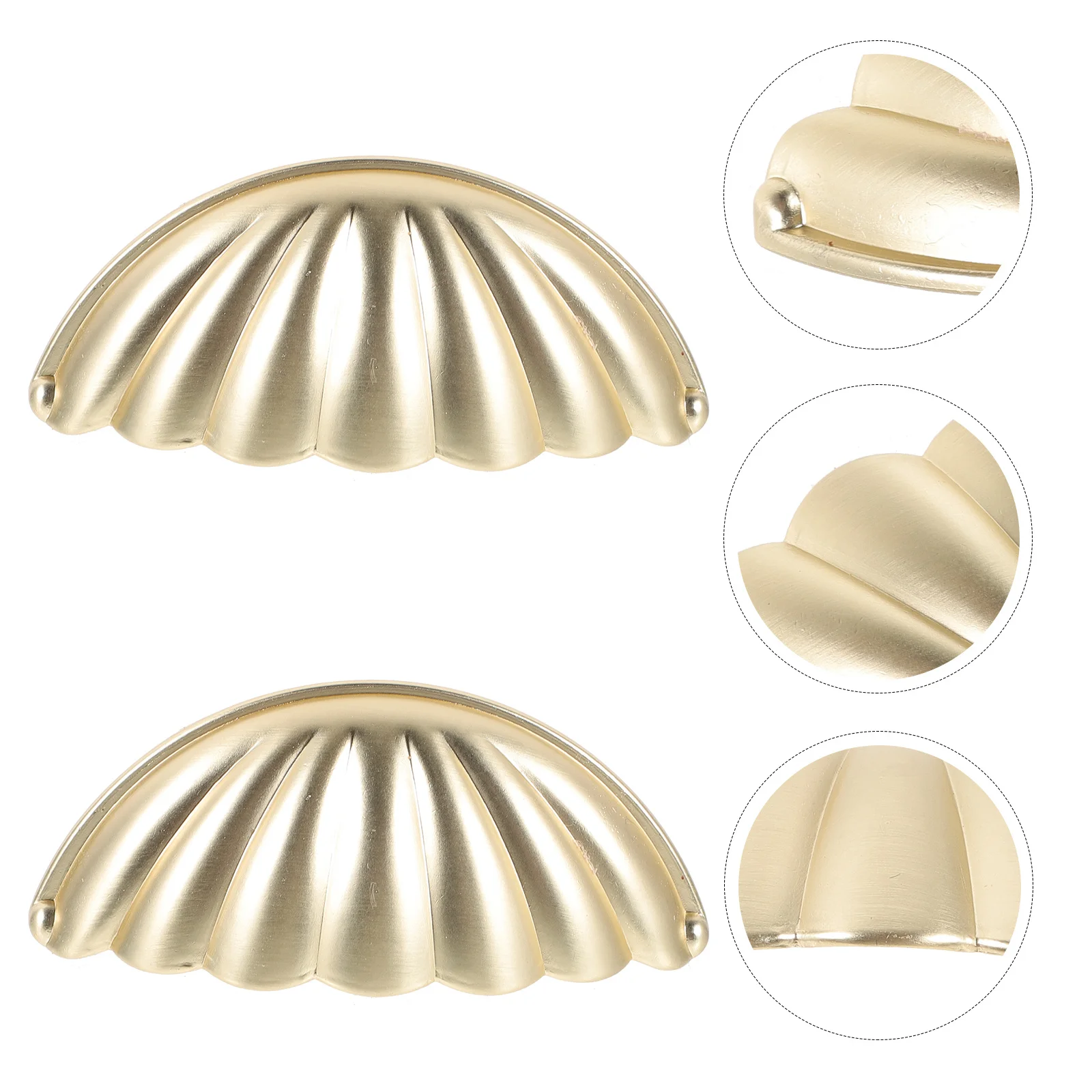 

2Pcs Vintage Shell Style Furniture Door Handle Cabinet Pull for Dresser Drawer Wardrobe Metal Cabinet Accessory Replacement