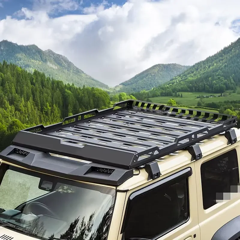 High-quality Iron Roof Rack Luggage Box 130cm SUV Style Universal Fit for Off-road Vehicles & Outdoor Camping