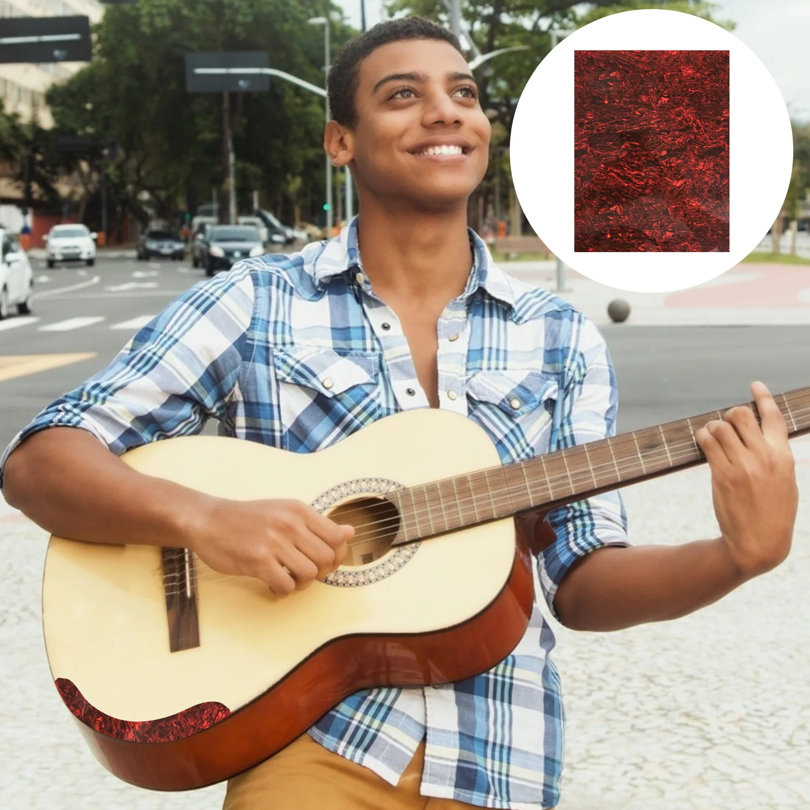 

PVC Electric Acoustic Guitar Pickguard Protective Plate Scratch Resistant Impact Guard Sheet Guitar Parts Pickguard Decal