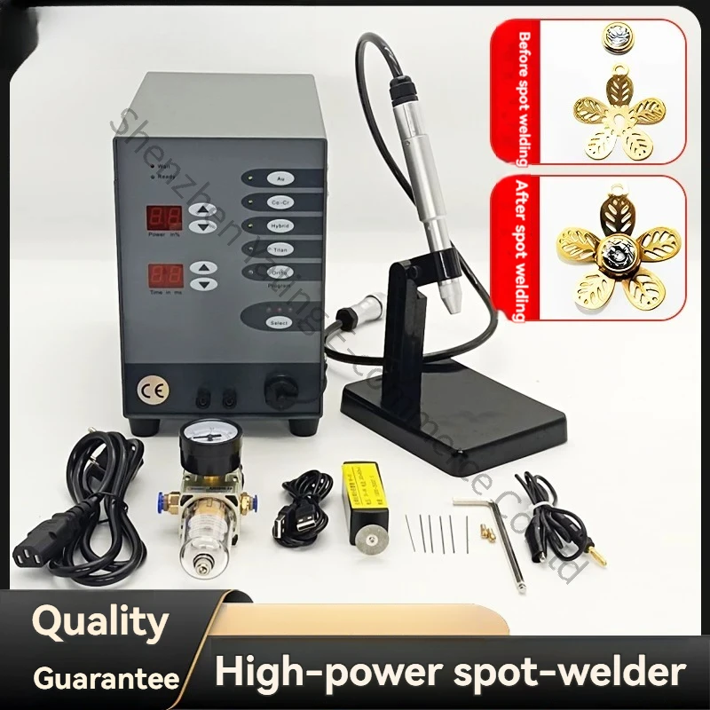 High Power Spot Welding Machine Small Gold and Silver Jewelry Bump Necklace Ring Argon Arc Pulse Spot Welding Accessories