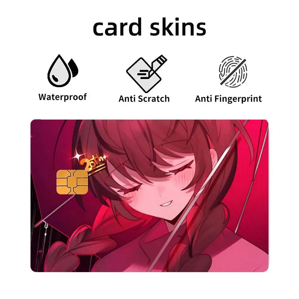 Classic Game Anime Madotsuki Yume N-Nikki Credit Card Stickers Skin For Bank Bus Metro 4PCS Cover Film Gift