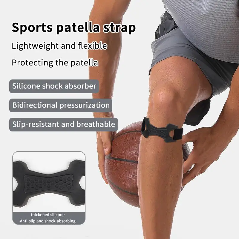1Pcs Shock Absorption Bidirectional Pressure Stabilizes The Patella Joint Prevents Knee Strain Tendon Sheath Breathable Knee Pad