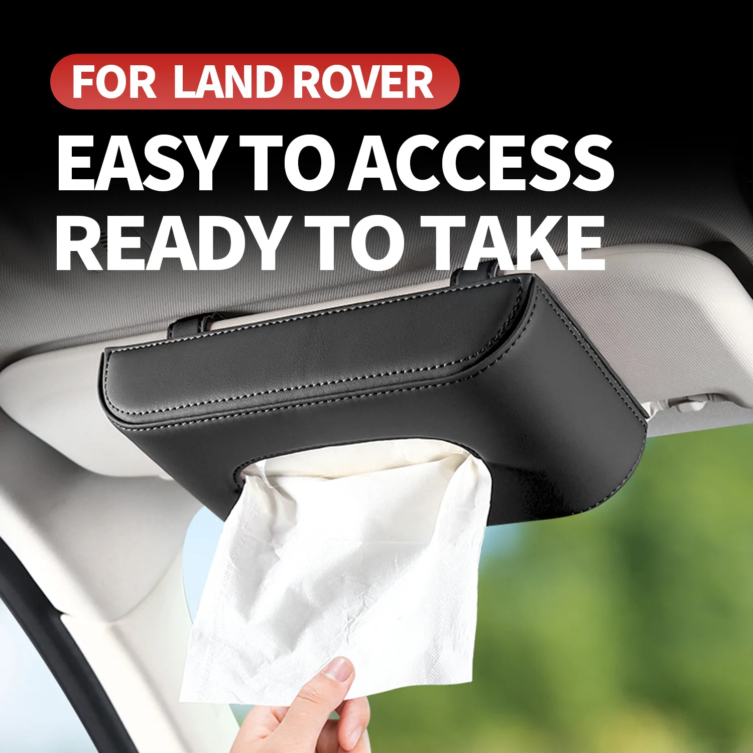 

For Land Rover Discovery Vision Sport 4 Range Rover Evoque Velar Defender 90 110 Car Sunshade Card Buckle Type Tissue Box